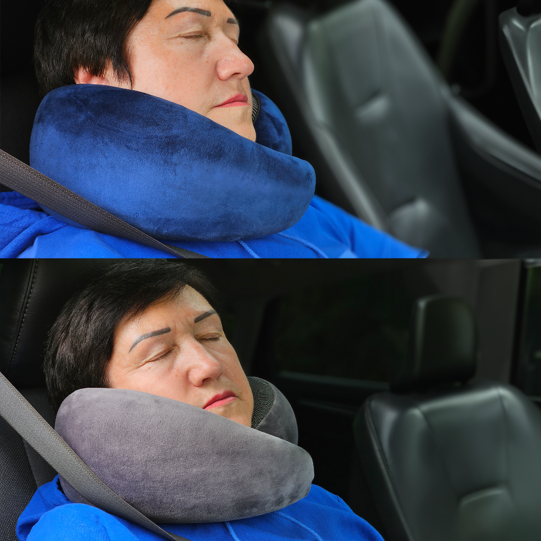 Ultimate Travel Pillow Kit – Memory Foam Neck Pillow with Eye Mask & Earplugs for Comfortable Travel