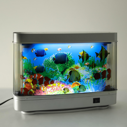 Mini Aquarium Night Light – Artificial Fish Tank Lamp for Nursery & Bedroom Décor