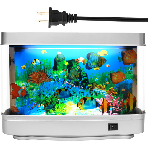 Mini Aquarium Night Light – Artificial Fish Tank Lamp for Nursery & Bedroom Décor