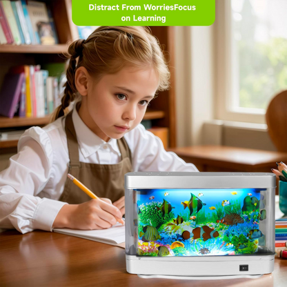 Mini Aquarium Night Light – Artificial Fish Tank Lamp for Nursery & Bedroom Décor